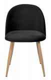 Krzesło tapicerowane Velvet Orchid czarne