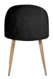 Krzesło tapicerowane Velvet Orchid czarne