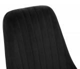 Krzesło welurowe LORIENT aksamitne czarne