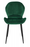 Krzesło welurowe SHELBY aksamitne ciemna zieleń