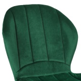 Krzesło welurowe SHELBY aksamitne ciemnozielone