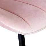 Krzesło tapicerowane SHELBY aksamitne różowe