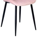 Krzesło tapicerowane SHELBY aksamitne różowe