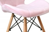 Krzesło Clover welurowe różowe DSW