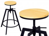 Krzesło stołek taboret Vista czarny