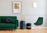 Krzesło Jukka Kris DSW aksamitne zielone