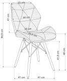 Krzesło nowoczesne Magnolia - szare