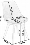 Krzesło Jukka Kris DSW aksamitne srebrnoszare