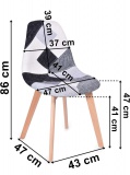 Krzesło tapicerowane Poppy mix