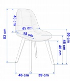 Krzesło welurowe Callista srebrno-szare