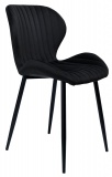 Krzesło welurowe DALLAS aksamitne czarne