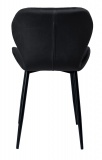 Krzesło welurowe DALLAS aksamitne czarne