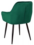 Krzesło tapicerowane NEVADA aksamitne ciemnozielone