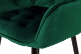 Krzesło tapicerowane NEVADA aksamitne ciemnozielone