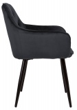 Krzesło tapicerowane NEVADA aksamitne czarne