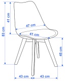 Krzesło Jukka DSW biało-szare