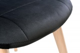 Krzesło welurowe Callista czarne