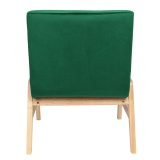 Fotel klubowy Minerva Plus welurowy ciemno-zielony