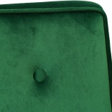 Fotel klubowy Minerva Plus welurowy ciemno-zielony