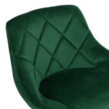 Krzesło obrotowe Cydro Black ciemnozielone Velvet