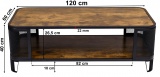 Stolik loftowy ława Sargot rustykalny 120 cm