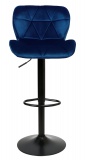 Krzesło typu hoker Grappo welurowy granatowy