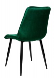 Krzesło welurowe ASPEN aksamitne ciemnozielone