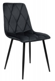Krzesło tapicerowane Madison aksamitne czarne