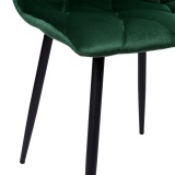 Krzesło welurowe MADISON aksamitne ciemnozielone