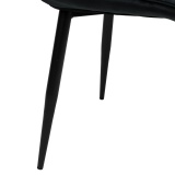 Krzesło tapicerowane Aspen aksamitne czarne