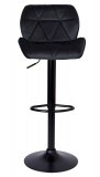 Krzesło typu hoker Grappo welurowy czarny