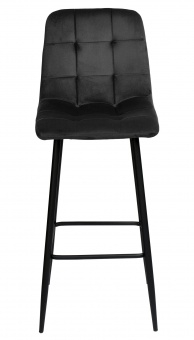 Krzesło barowe Hamilton czarne Velvet