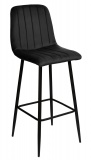 Krzesło barowe Toronto czarne Velvet