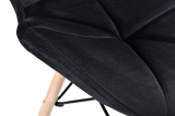 Krzesło Clover welurowe czarne DSW