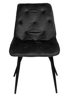 Krzesło tapicerowane Montreal aksamitne czarne 