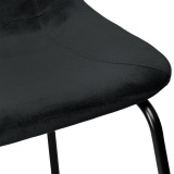 Krzesło barowe hoker Sligo czarne Velvet 2 sztuki