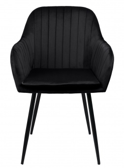 Krzesło welurowe SEVILLA aksamitne czarne