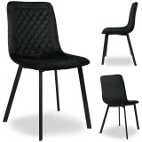 Krzesło tapicerowane Curtis czarne