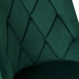 Krzesło Velvet Lincoln ciemnozielone