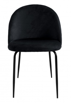 Krzesło tapicerowane FARGO aksamitne czarne