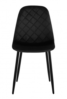 Krzesło tapicerowane Orlando aksamitne czarne