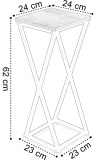 Kwietnik loftowy KONEL RUSTIC czarny postarzany dąb 62 cm