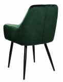 Krzesło tapicerowane ATLANTA aksamitne ciemnozielone