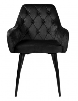 Krzesło tapicerowane ATLANTA aksamitne czarne