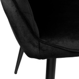 Krzesło tapicerowane HAVANA aksamitne czarne