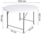 Stół handlowy składany BRISTOL 120 cm