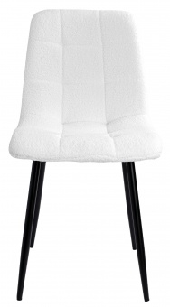 Krzesło tapicerowane Denver Teddy białe