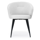 Krzesło tapicerowane Hampton Teddy białe