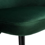Krzesło tapicerowane Hampton Velvet ciemnozielone