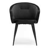 Krzesło tapicerowane Hampton Velvet Czarne